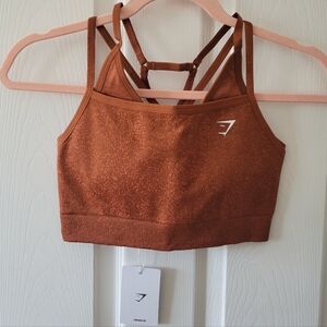 Gymshark Women’s Rust Brown Strappy Sports Bra